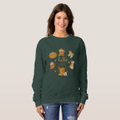 Hello Fall Cosy Sweater - Niedlicher Herbstpulli Sweatshirt (Vorne ganz)