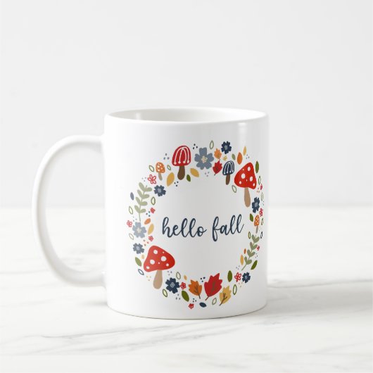 Hello Fall Erntedank Geschenk Landküche Kaffeetasse (Links)