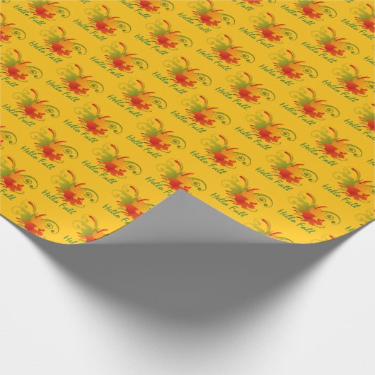 Hello Fall Erntedank Wrapping Paper Geschenkpapier (Ecke)
