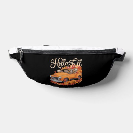 Hello Fall Funny Sloth Halloween pumkin Classic T- Bauchtasche (Ablage )