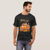 Hello Fall Funny Sloth T Shirt Halloween Pumkin T (Vorne ganz)