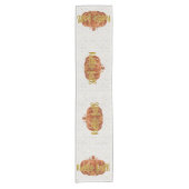 Hello Fall Glitzer Pumpkin + Metallic Gold & White Kurzer Tischläufer (Vorderseite)