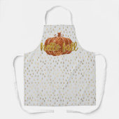 Hello Fall Glitzer Pumpkin + Metallic Gold & White Schürze (Vorderseite)