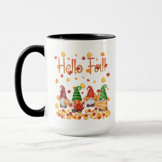 Hello Fall Gnome 15oz Tasse