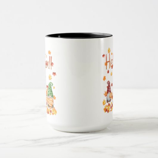 Hello Fall Gnome 15oz Tasse (Zentrum)