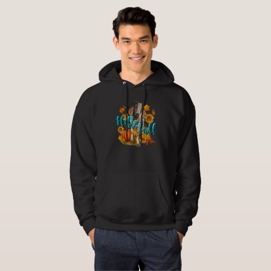 Hello Fall Goat Animal Farm Autumn Fall Thanksgivi Hoodie (Vorne ganz)