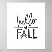 Hello Fall Hand Briefe Herbstposter Poster (Vorne)
