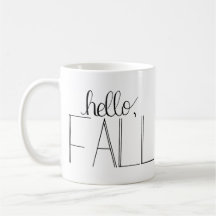 Hello Fall Handschrift Tasse