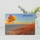Hello Fall Hilton Head Island Beach South Carolina Karte (Stehend Vorderseite)