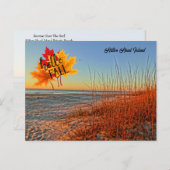 Hello Fall Hilton Head Island Beach South Carolina Postkarte (Vorne/Hinten)