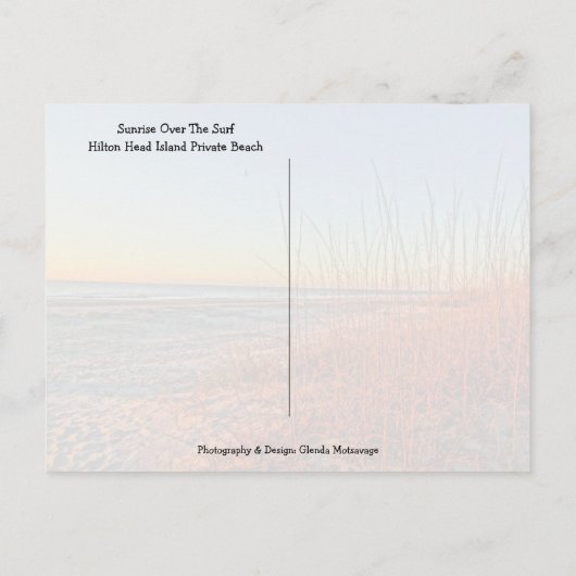 Hello Fall Hilton Head Island Beach South Carolina Postkarte (Rückseite)