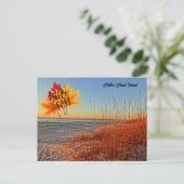 Hello Fall Hilton Head Island Beach South Carolina Postkarte (Stehend Vorderseite)