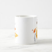 Hello Fall Initial Watercolor-Blätter Kaffeetasse (Mittel)