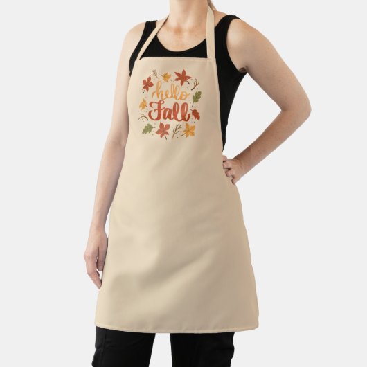  Hello Fall Kitchen Apron with Autumn Leaves Schürze (InSitu)