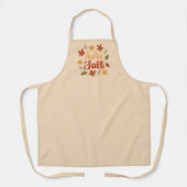 Hello Fall Kitchen Apron with Autumn Leaves Schürze (Vorderseite)