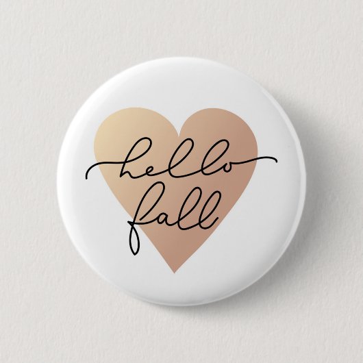 Hello Fall Liebe Heart Button (Vorderseite)