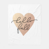 Hello Fall Liebe Heart Fleecedecke (Vorderseite)