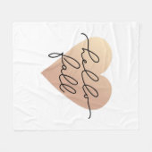 Hello Fall Liebe Heart Fleecedecke (Vorderseite (Horizontal))