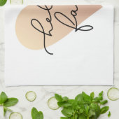 Hello Fall Liebe Heart Geschirrtuch (Gefaltet)