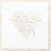 Hello Fall Liebe Heart Glasuntersetzer (Rückseite)