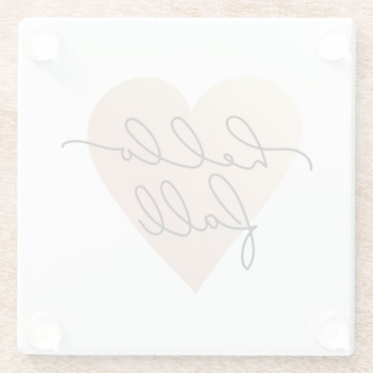 Hello Fall Liebe Heart Glasuntersetzer (Rückseite)