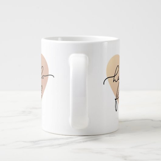 Hello Fall Liebe Heart Jumbo-Tasse (Rückseite)