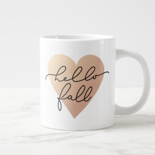 Hello Fall Liebe Heart Jumbo-Tasse