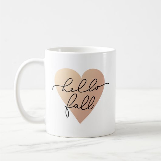 Hello Fall Liebe Heart Kaffeetasse (Links)