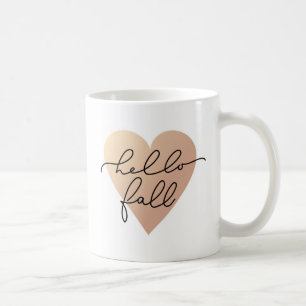 Hello Fall Liebe Heart Kaffeetasse