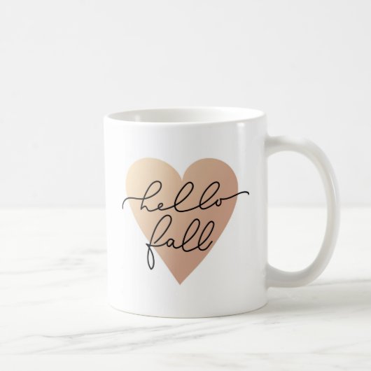 Hello Fall Liebe Heart Kaffeetasse (Rechts)