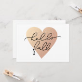 Hello Fall Liebe Heart Karte (Vorderseite/Rückseite Beispiel)