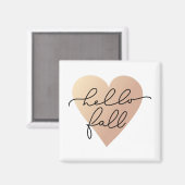 Hello Fall Liebe Heart Magnet (Vorderseite/Rückseite)