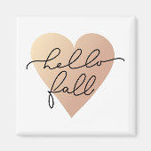Hello Fall Liebe Heart Magnet (Vorne)
