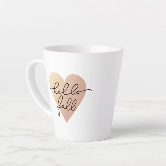 Hello Fall Liebe Heart Milchtasse (Linke Ecke)