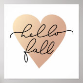 Hello Fall Liebe Heart Poster (Vorne)