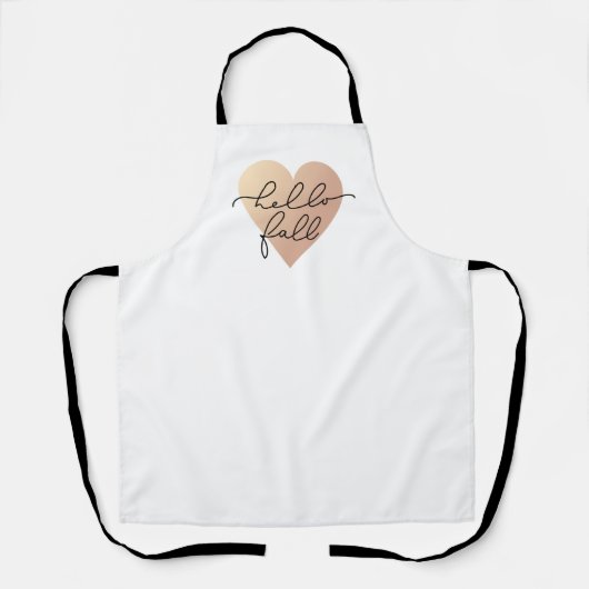 Hello Fall Liebe Heart Schürze (Vorderseite)