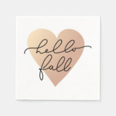 Hello Fall Liebe Heart Serviette (Vorderseite)