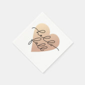 Hello Fall Liebe Heart Serviette (Ecke)