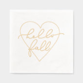 Hello Fall Liebe Heart Servietten Mit Folie (Vorderseite)