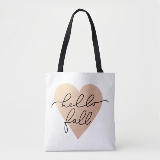 Hello Fall Liebe Heart Tasche (Vorderseite)