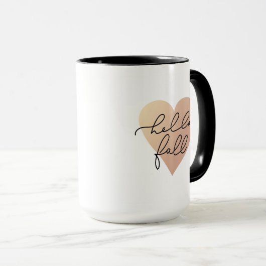 Hello Fall Liebe Heart Tasse (VorderseiteRechts)