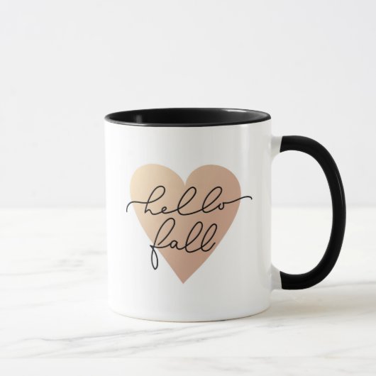 Hello Fall Liebe Heart Tasse (Rechts)