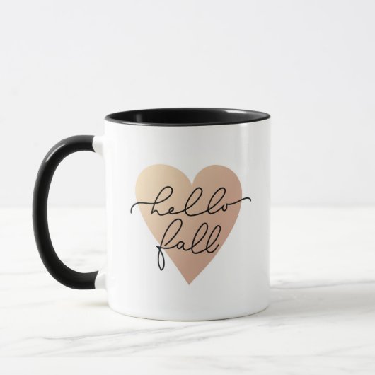 Hello Fall Liebe Heart Tasse (Links)