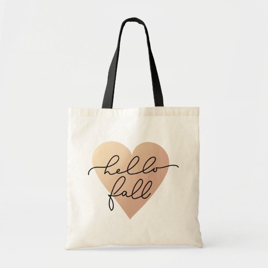 Hello Fall Liebe Heart Tragetasche (Vorne)