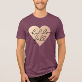Hello Fall Liebe Heart Tri-Blend Shirt (Vorderseite)