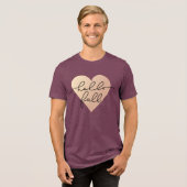 Hello Fall Liebe Heart Tri-Blend Shirt (Vorderseite voll)
