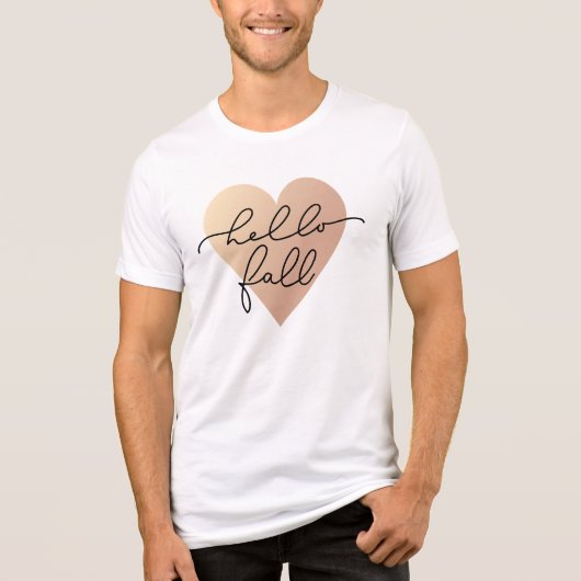 Hello Fall Liebe Heart Tri-Blend Shirt (Vorderseite)