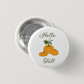 Hello Fall Minimalistisch Niedlich Button (Vorne & Hinten)