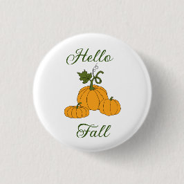 Hello Fall Minimalistisch Niedlich Button
