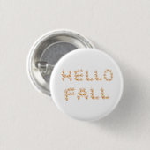 Hello Fall Minimalistisch Niedlich Button (Vorne & Hinten)